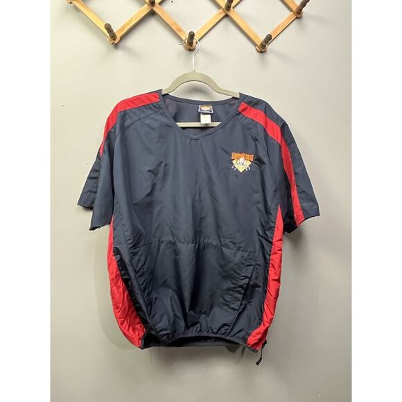 Cooperstown Dreams Park Baseball Windbreaker‎ Mens Medium Warm Up MLB Blue Red - Picture 1 of 7